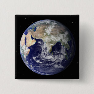 Bóton Quadrado 5.08cm Terra completa que mostra Europa e Ásia 2