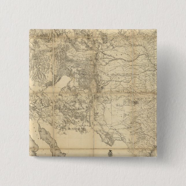 Bóton Quadrado 5.08cm Território dos Estados Unidos (Frente)