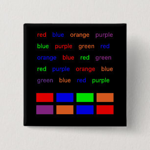 Bóton Quadrado 5.08cm Teste de Stroop
