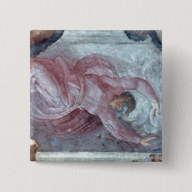 Bóton Quadrado 5.08cm Teto 2 da capela de Sistine (Frente)