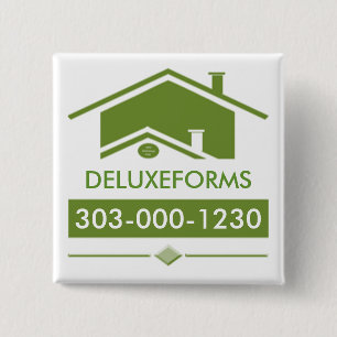 Bóton Quadrado 5.08cm Teto Verde