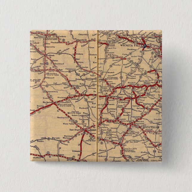 Bóton Quadrado 5.08cm Texas 11 (Frente)