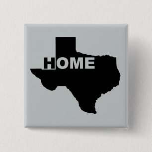 Bóton Quadrado 5.08cm Texas Home Longe do Crachá do botão Home