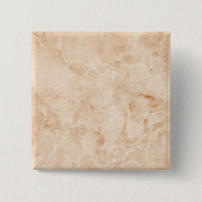 Bóton Quadrado 5.08cm Textura de mármore cremosa (Frente)