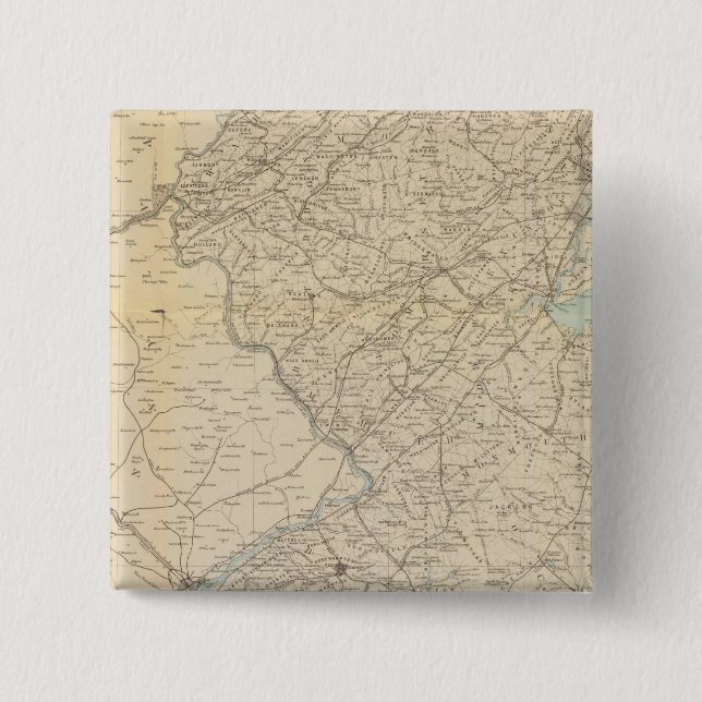 Bóton Quadrado 5.08cm The State of New Jersey, 1877 (Frente)
