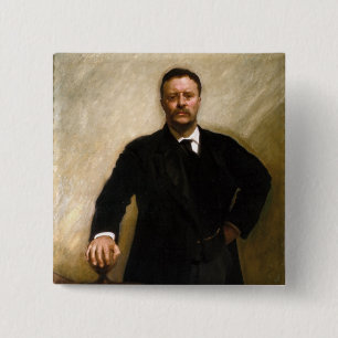 Bóton Quadrado 5.08cm Theodore Roosevelt