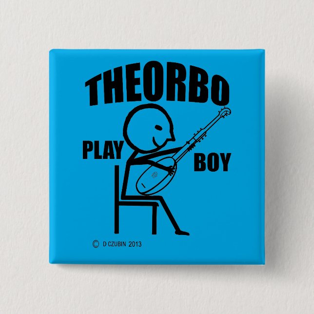 Bóton Quadrado 5.08cm Theorbo Play Boy (Frente)