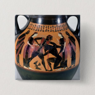 Bóton Quadrado 5.08cm Theseus que luta o Minotaur