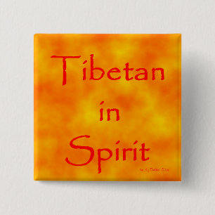 Bóton Quadrado 5.08cm Tibetano no botão Espírito