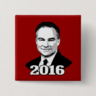 Bóton Quadrado 5.08cm Tim Kaine 2016