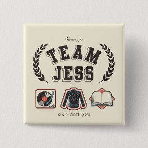 Bóton Quadrado 5.08cm Time da Equipe Jess Gilmore Girls Design