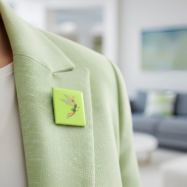 Bóton Quadrado 5.08cm Tinker Bell Button (Criador carregado)