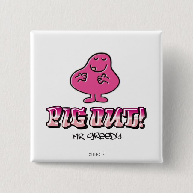 Bóton Quadrado 5.08cm Tire O Porco! (Frente)