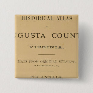 Bóton Quadrado 5.08cm Título Page Augusta County, Virginia