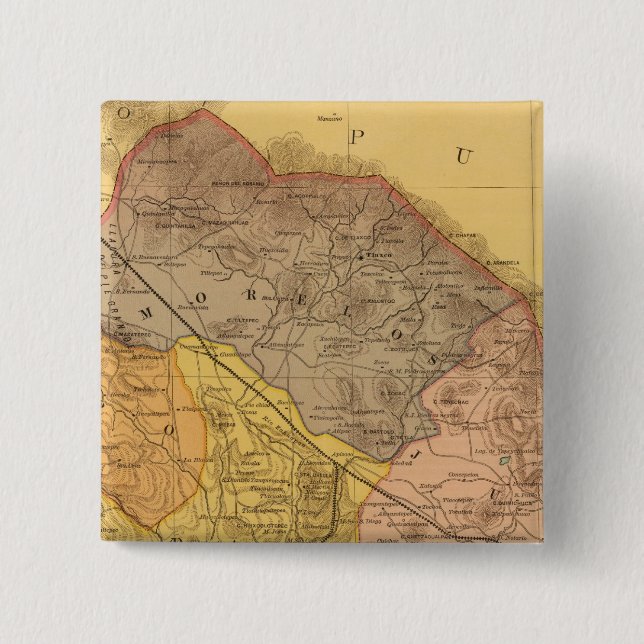 Bóton Quadrado 5.08cm Tlaxcala (Frente)