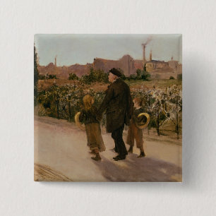 Bóton Quadrado 5.08cm Todo o dia de almas, c.1882