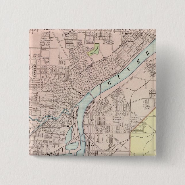 Bóton Quadrado 5.08cm Toledo, Ohio (Frente)