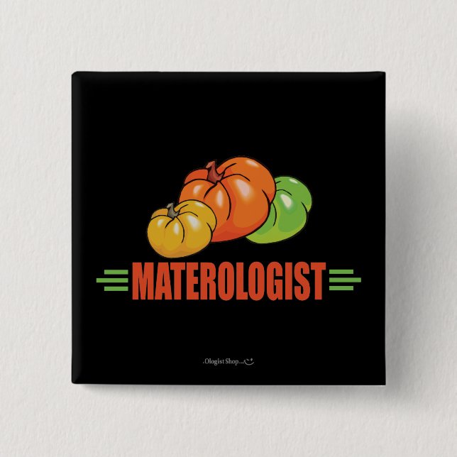 Bóton Quadrado 5.08cm Tomate Engraçado (Frente)