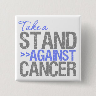 Bóton Quadrado 5.08cm Tome um suporte contra o cancer - cancer esofágic