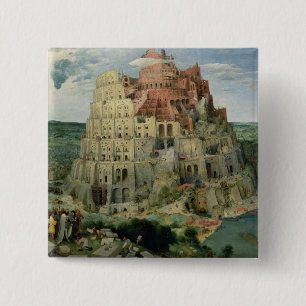 Bóton Quadrado 5.08cm Torre de Babel