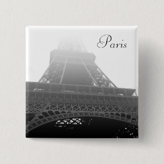 Bóton Quadrado 5.08cm Torre Eiffel Paris