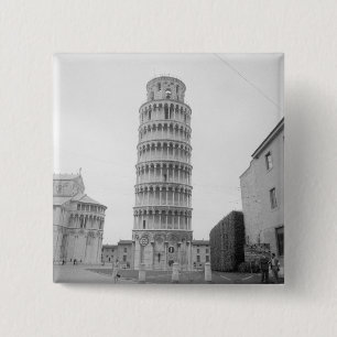 Bóton Quadrado 5.08cm Torre inclinada de Pisa
