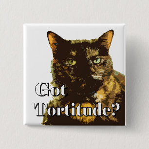 Bóton Quadrado 5.08cm Tortitude obtido botão do quadrado de 2 polegadas