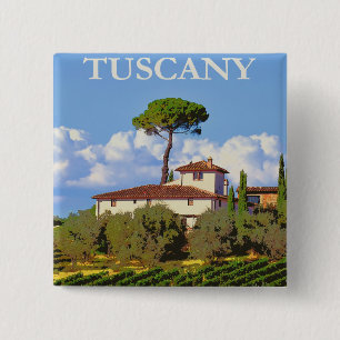 Bóton Quadrado 5.08cm Toscana Itália Poster