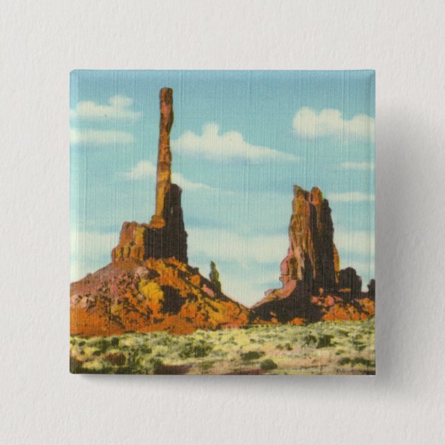 Bóton Quadrado 5.08cm Totem pólo (Frente)