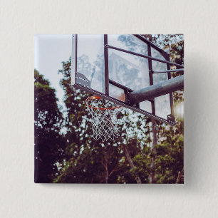 Bóton Quadrado 5.08cm Trabalho de arte de basquete incrível