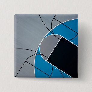 Bóton Quadrado 5.08cm Trabalho de arte de basquete legal