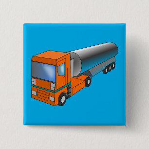 Bóton Quadrado 5.08cm Transportador de Caminhões de Gás para Crianças