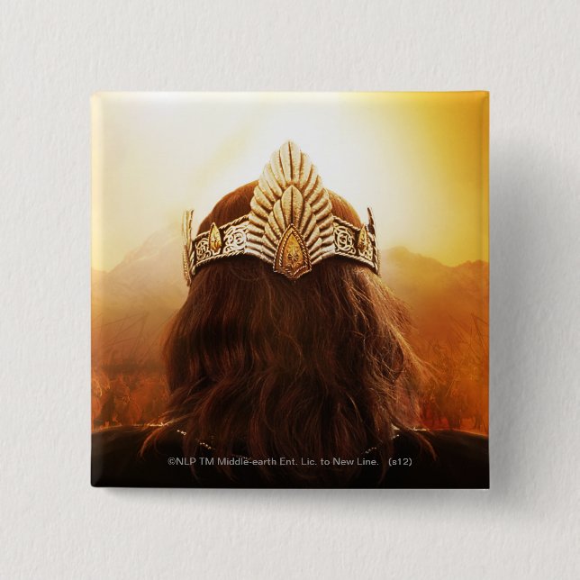 Bóton Quadrado 5.08cm Traseira da Cabeça com Coroa (Frente)