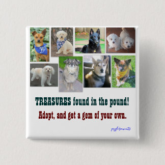 Bóton Quadrado 5.08cm TREASUROS encontrados na libra