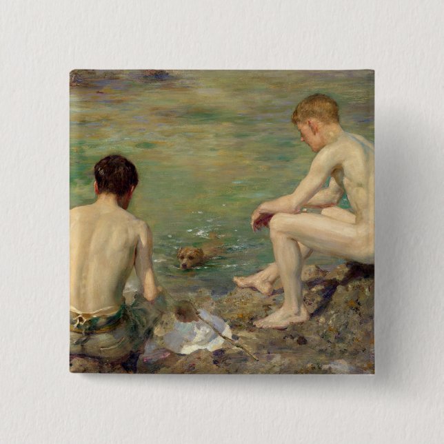 Bóton Quadrado 5.08cm Três companheiros (Frente)