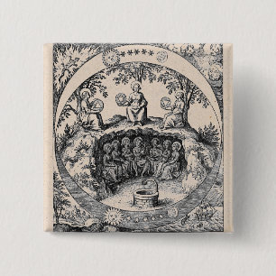 Bóton Quadrado 5.08cm Três Irmãs da Alquimia