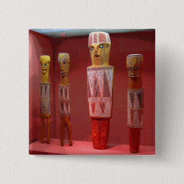 Bóton Quadrado 5.08cm Tribal Art CB (Frente)