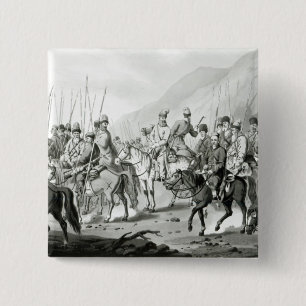 Bóton Quadrado 5.08cm Tribos diferentes de Cossacks do russo