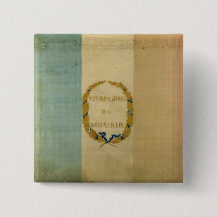 Bóton Quadrado 5.08cm Tricolore com livre vivo ou o Die da divisa '