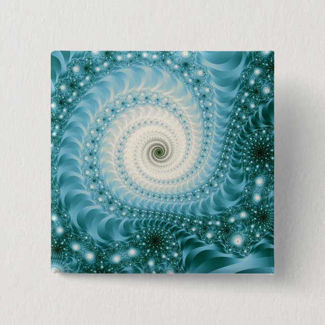 Bóton Quadrado 5.08cm Trippy Psychedelic Starstorm Fine Fractal (Frente)