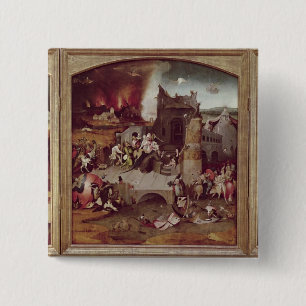 Bóton Quadrado 5.08cm Triptych da tentação de St Anthony