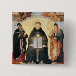 Bóton Quadrado 5.08cm Triumph de St Thomas Aquinas