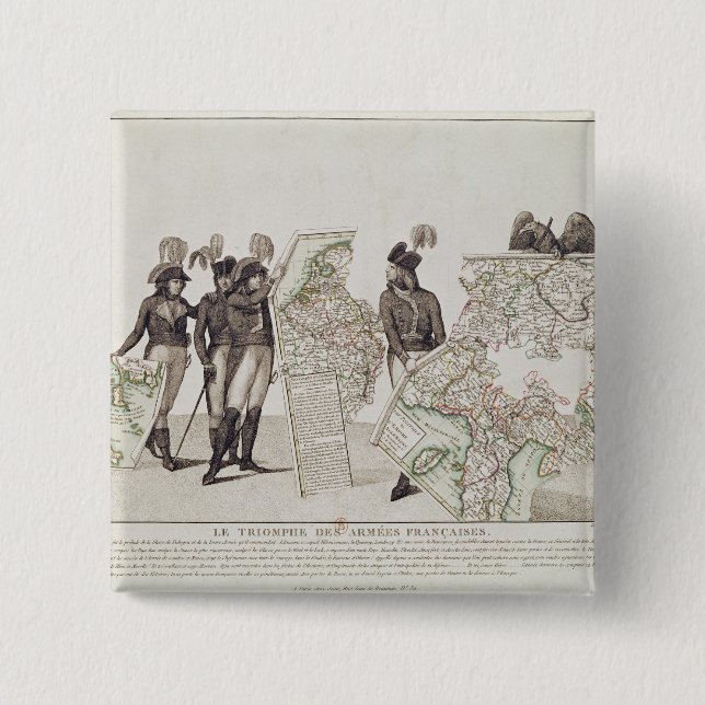 Bóton Quadrado 5.08cm Triumph dos exércitos franceses (Frente)