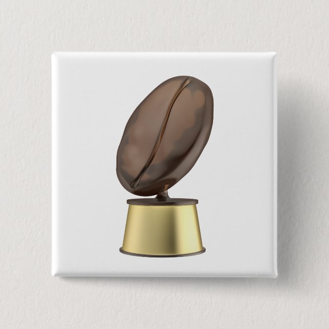 Bóton Quadrado 5.08cm Troféu com grão de café (Frente)