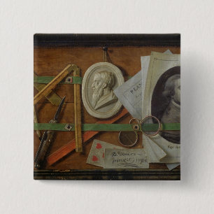 Bóton Quadrado 5.08cm Trompe - l ' oeil, 1785