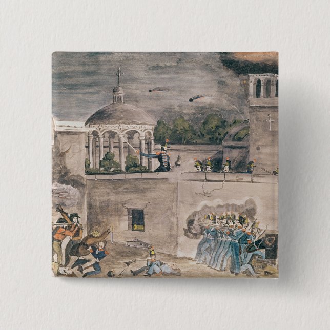 Bóton Quadrado 5.08cm Tropas americanas sob o general Doniphan (Frente)