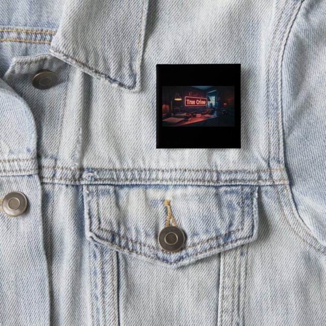 Bóton Quadrado 5.08cm True Crime Button (In Situ)