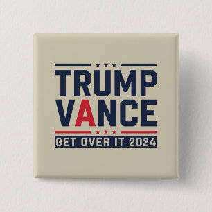 Bóton Quadrado 5.08cm Trump Ganhou Eleição 2024 Presidente Trump Vance