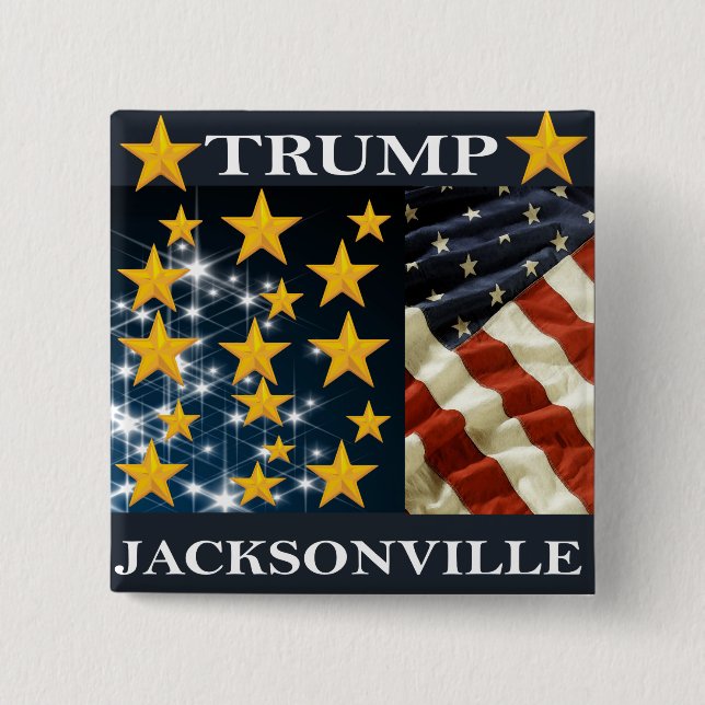 BÓTON QUADRADO 5.08CM TRUMP JACKSONVILLE (Frente)