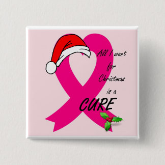 Bóton Quadrado 5.08cm Tudo que eu quero para o botão de Chrismas